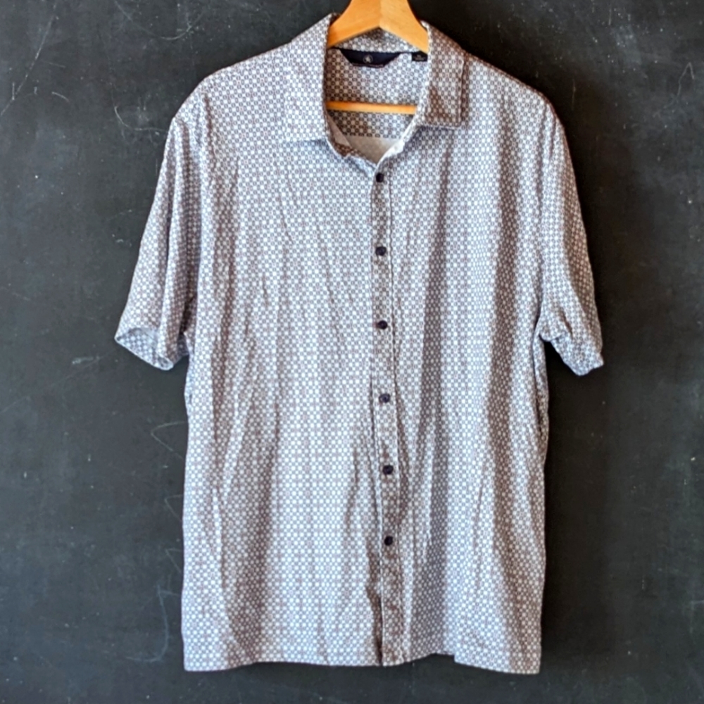 Hart Schaffner Marx Button Down Soft Jersey Cotton Style Shirt Sz XL